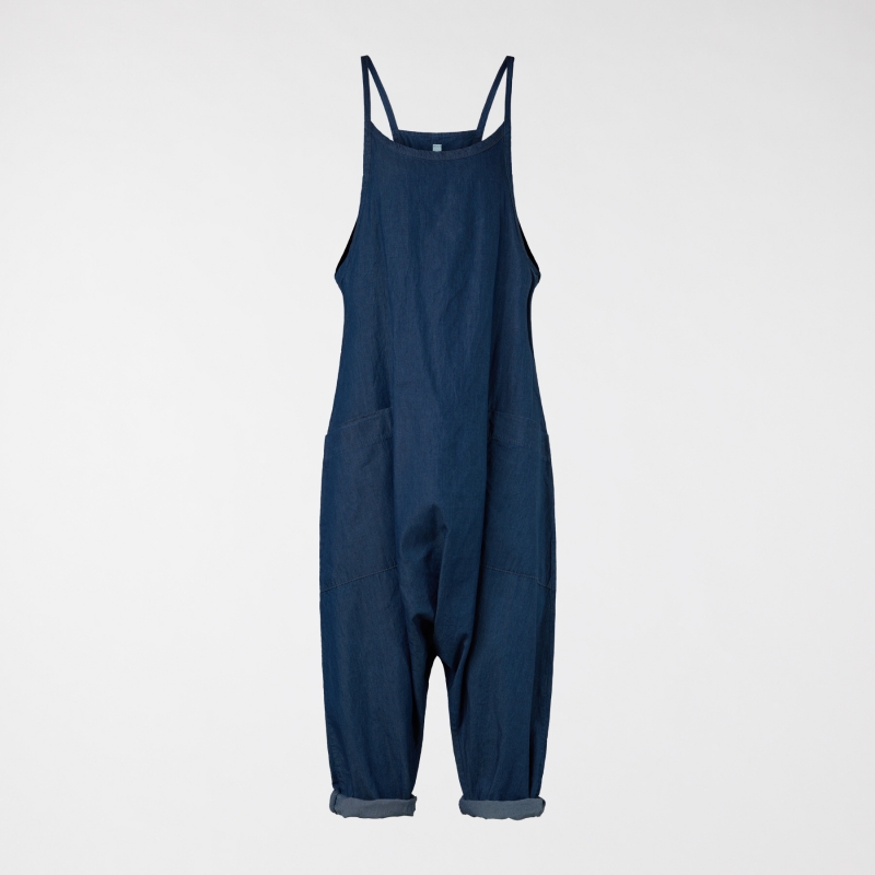 WIDE DUNGAREES IN LIGHT DENIM