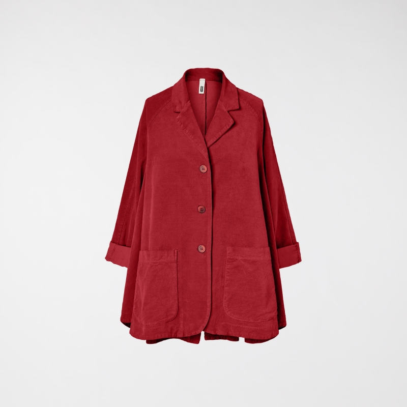 FLARED VELVETY COTTON JACKET