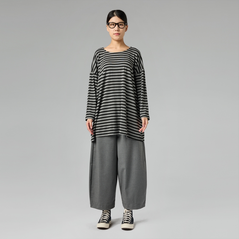 OVER T-SHIRT IN STRIPED FABRIC