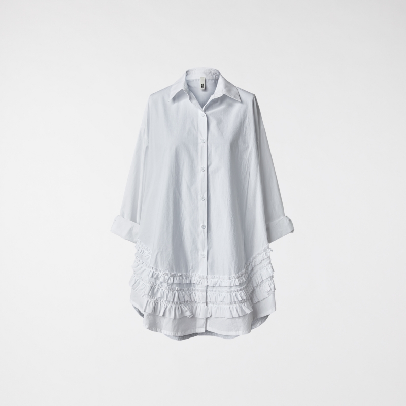 CAMICIA CON ROUCHE BIANCO